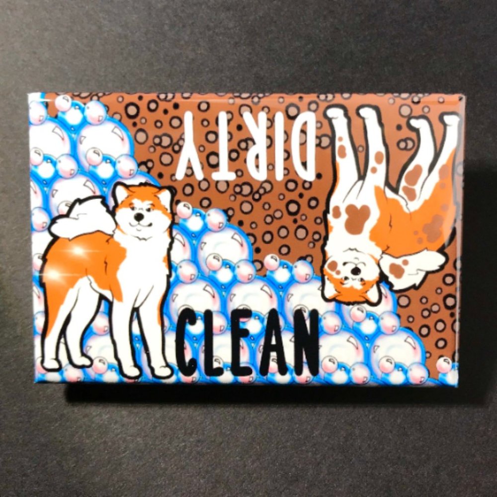 Akita Dog Dishwasher Magnet Kitchen Cleaning Tools
